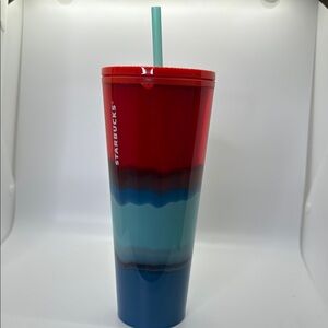 Starbucks Red and Teal Gradient Tumbler | Starbucks Tumbler